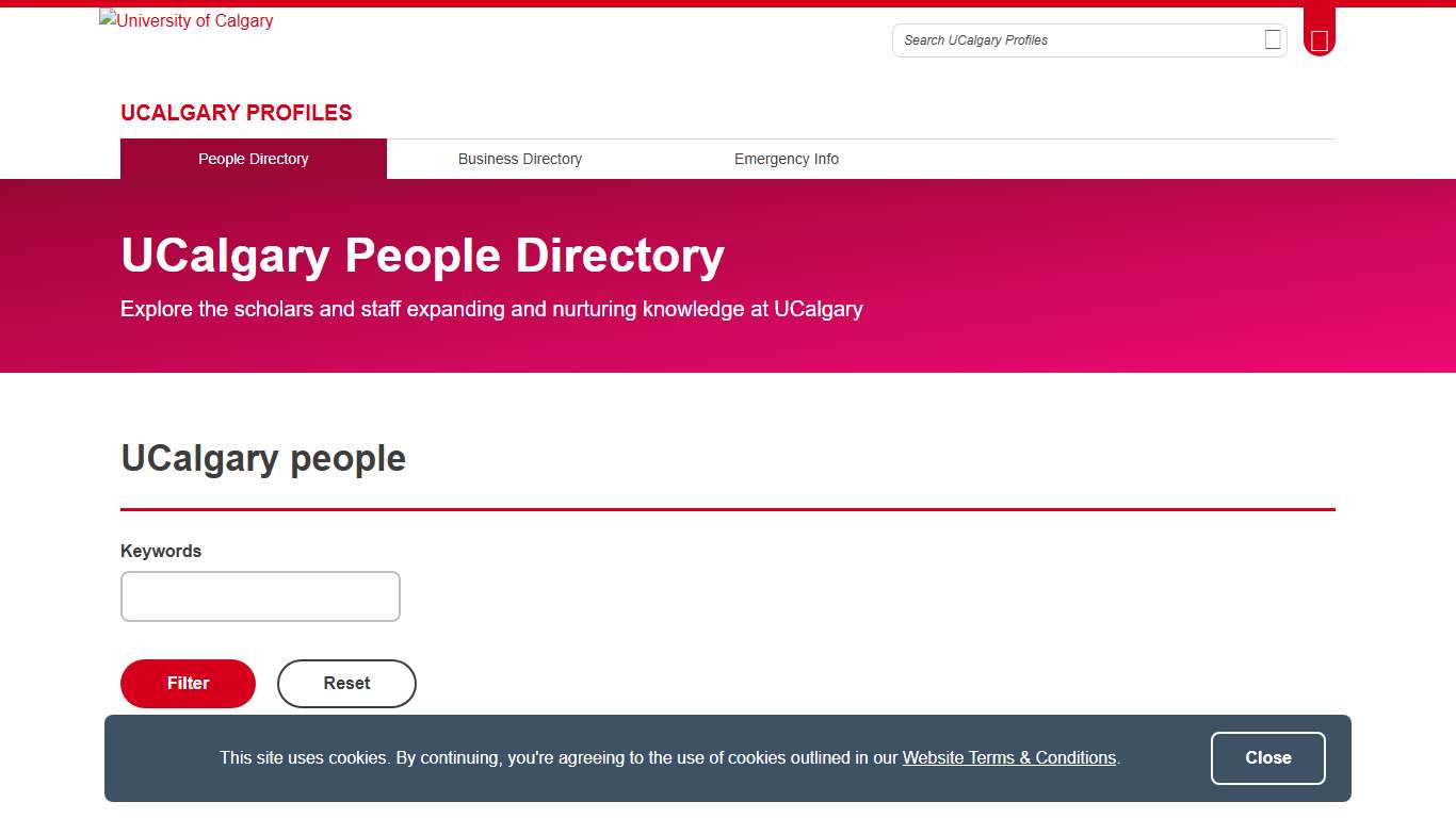 People Directory | UCalgary Profiles | University of Calgary