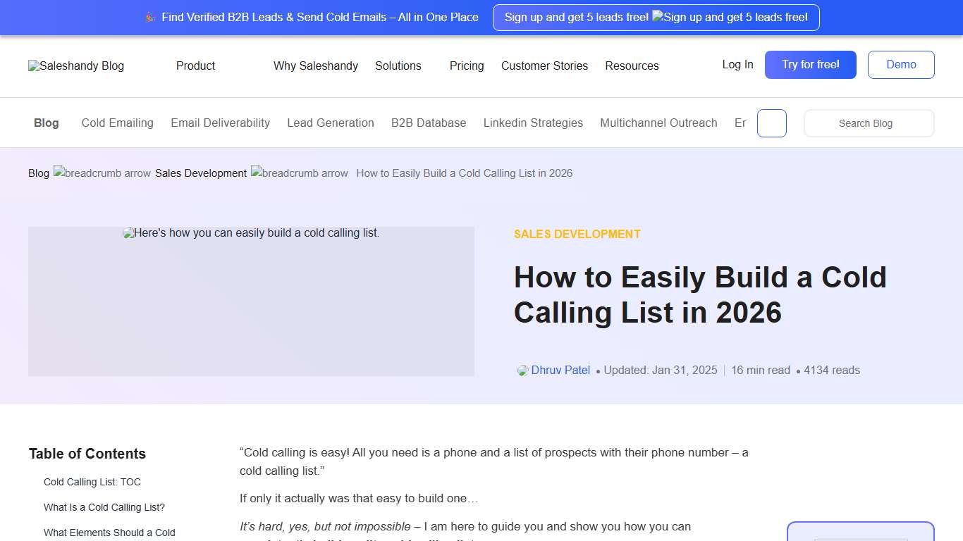 Your Ultimate Guide to Building a Cold Calling List in 2026